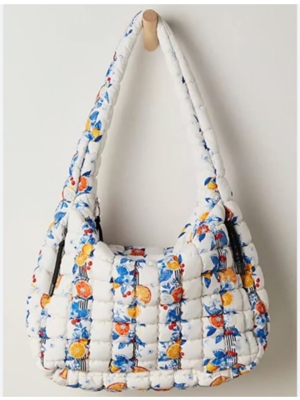 FREE PEOPLE Movement Quilted Printed Carryall Bag in Tangerine Dream